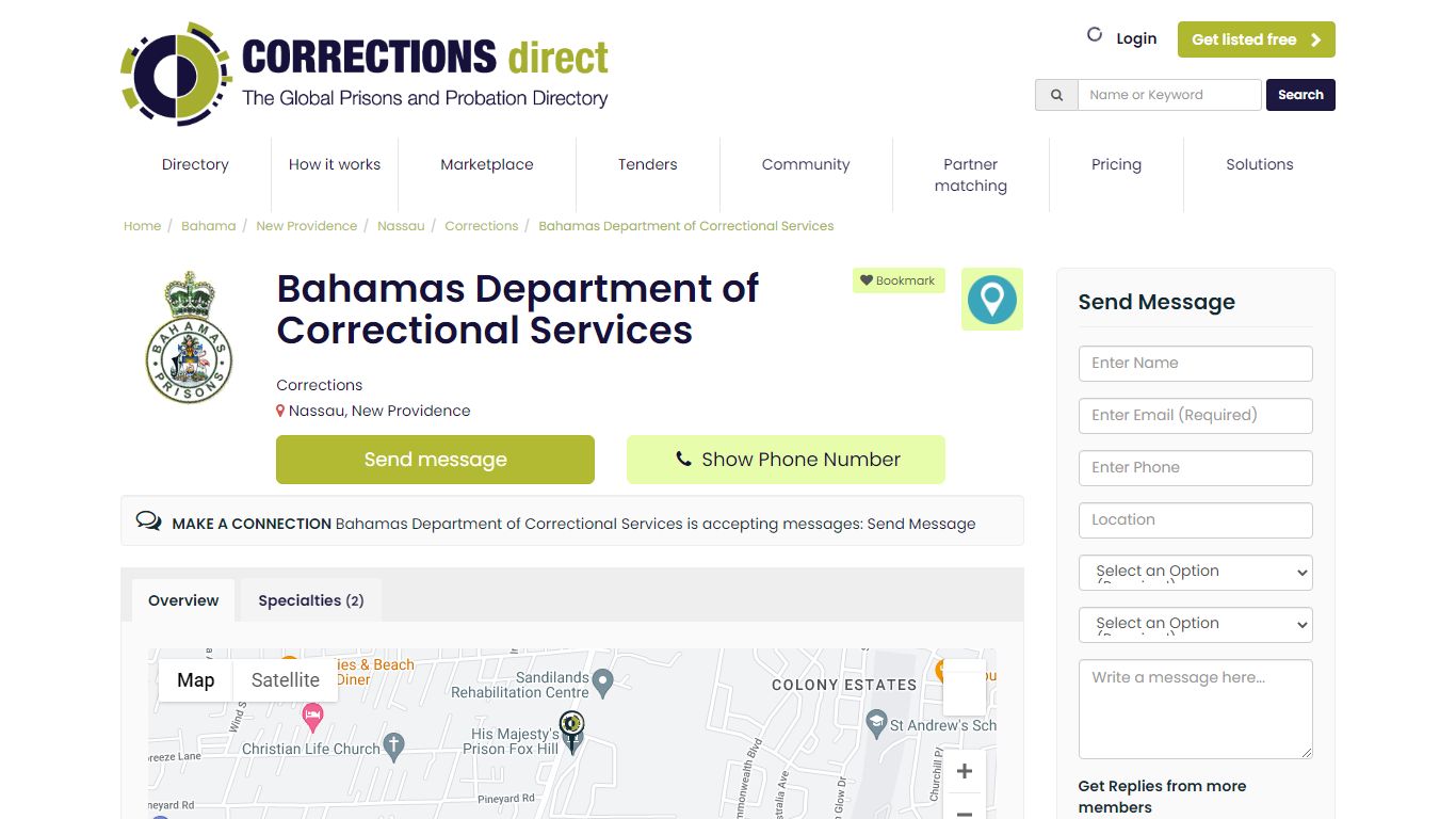 Bahamas Department of Correctional Services on CORRECTIONS Direct